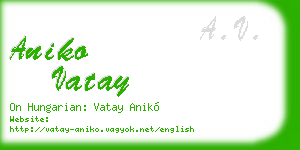 aniko vatay business card